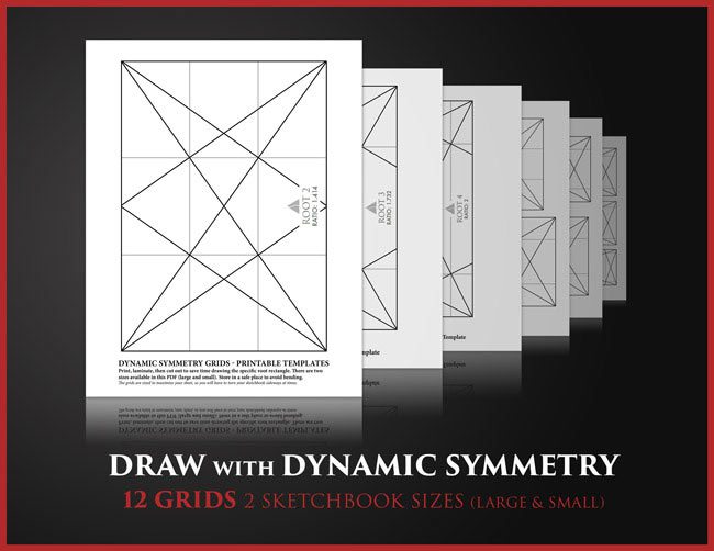 Canon-of-Design-Drawing-Game-for-dynamic-symmetry-composition-and-gestalt-psychology-root-rectangle-grids-display