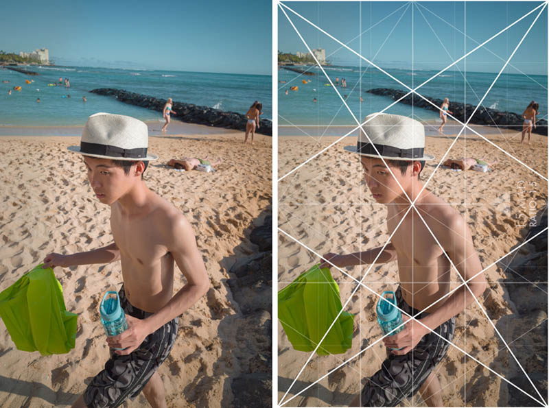 Street Photography and Ricoh GR III-3-Waikiki Hawaii-Kid-with-Hat-with-grid