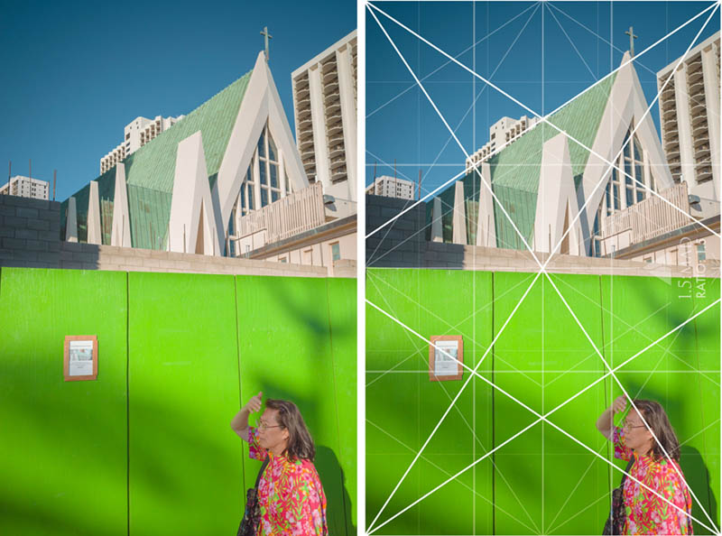 Street Photography and Ricoh GR III-3-Waikiki Hawaii-_T002151-green-wall-with-grid