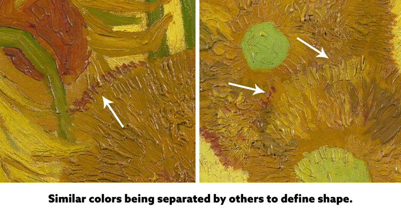 Twelve Things I Learned From Vincent Van Gogh-similar-colors-being-separated