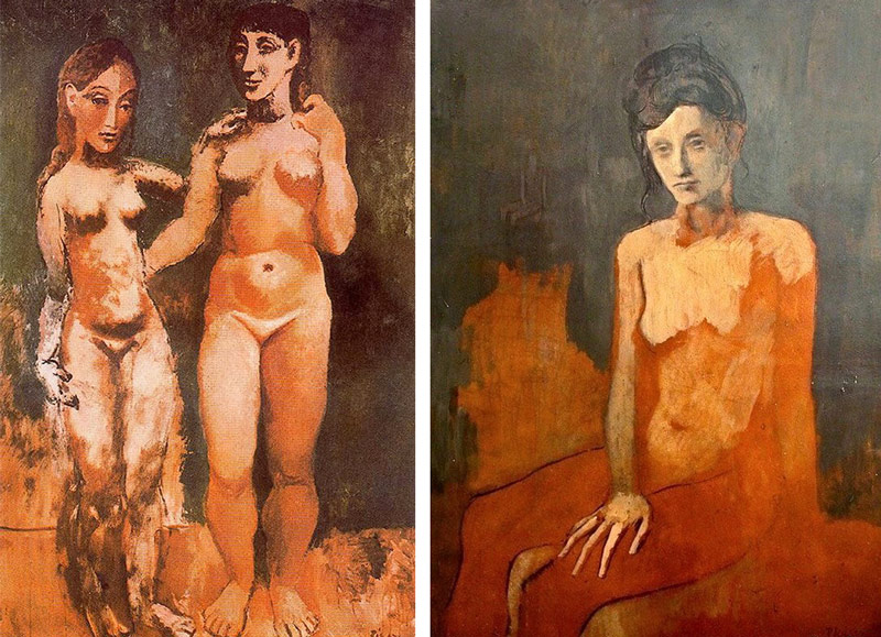 Did Picasso Steal From Ancient Romans-Pablo-Picasso-Two-nude-women-rose-period