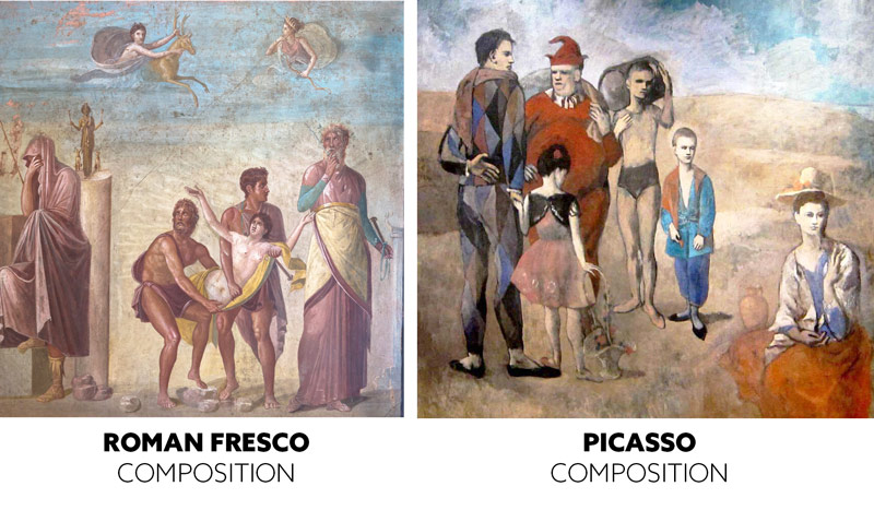 Did Picasso Steal From Ancient Romans-Roman-Art-Popmpeii-vs-Picasso