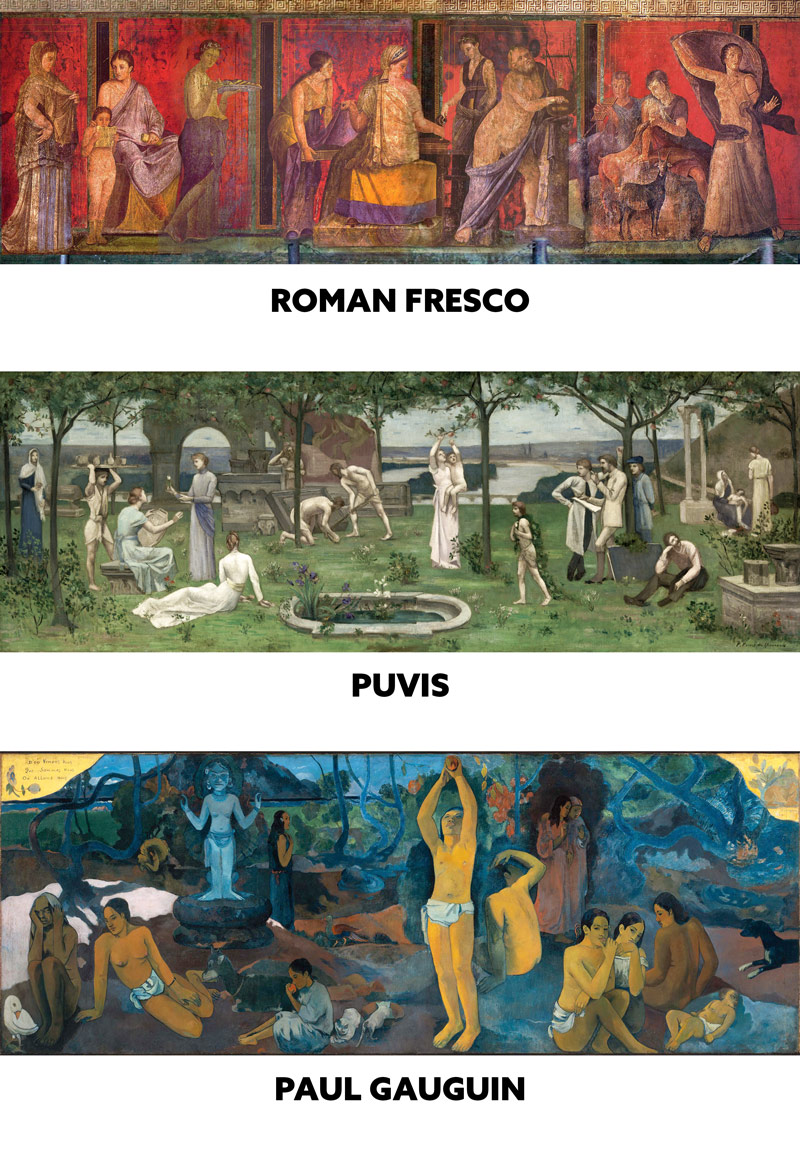 Did Picasso Steal From Ancient Romans-Roman-Fresco-Puvis-Gauguin