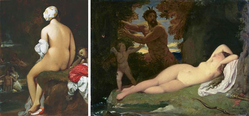 Nudity in Art-Michelangelo and More-Ingres-comparison-2