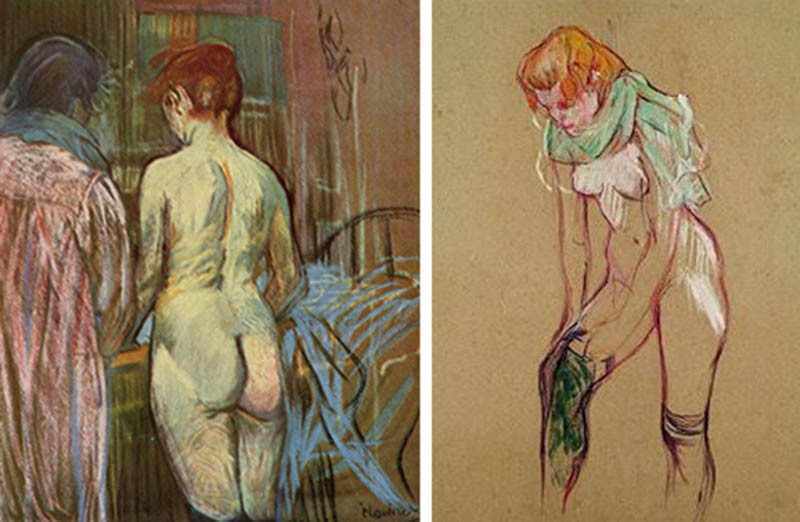 Nudity in Art-Michelangelo and More-Toulouse Lautrec-comparison-1