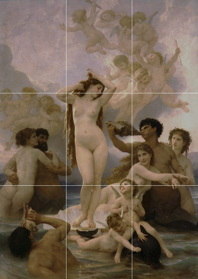 Mastering Composition with the Canon of Design-Bouguereau Painting no thirds