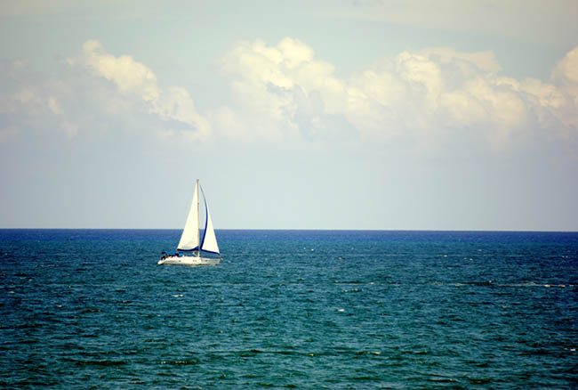 Sailboat on the Atlantic