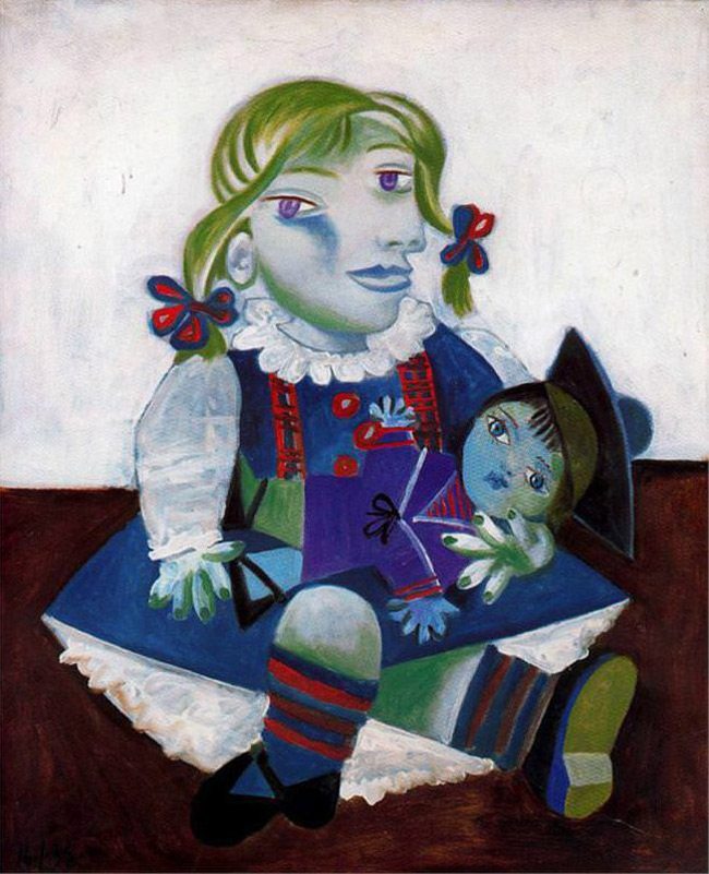 Picasso-Painting-maya-with-her-doll