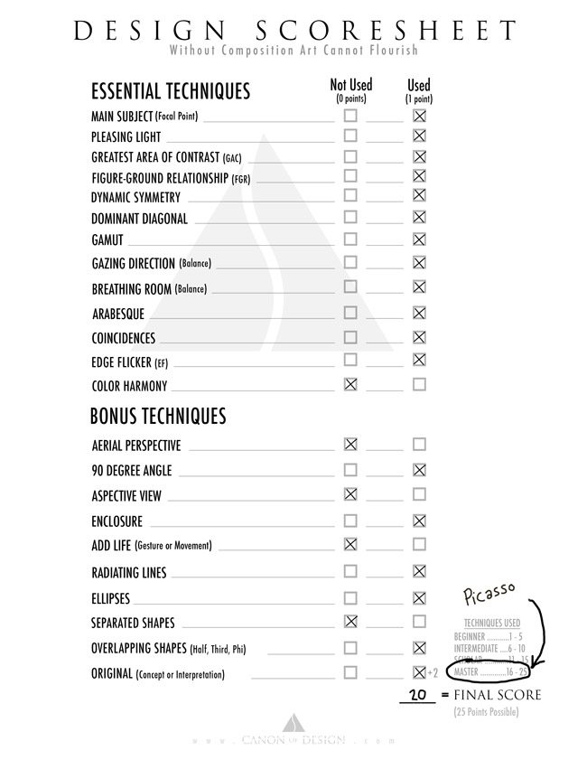 Mastering-Composition-Design-Scoresheet-25-Picasso-Painting