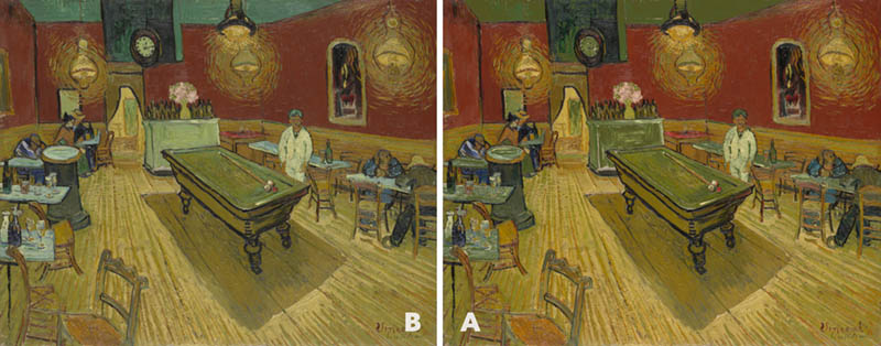 Van Gogh Pool Hall Comparison