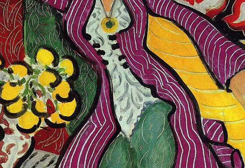 Complementary-Colors-Myth-woman-in-a-purple-coat-Matisse-adjusted-detail