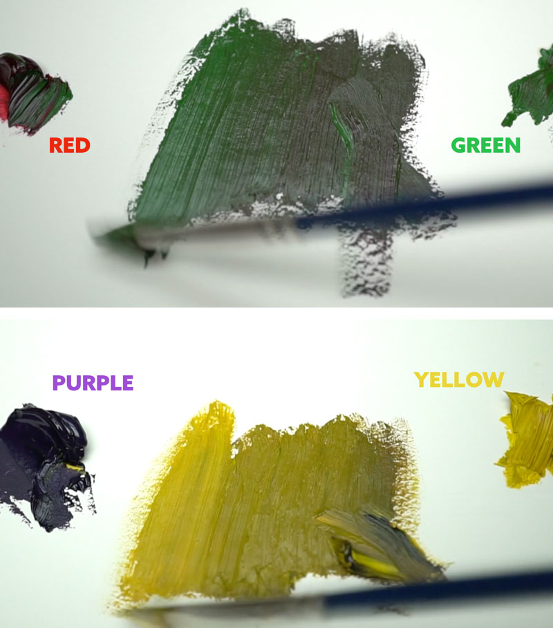 complementary-colors-mixing-paints-to-get-gray