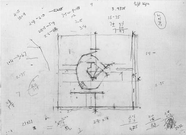 golden-ratio-and-composition-used-by-Euan-Uglow-nude-preliminary-sketch