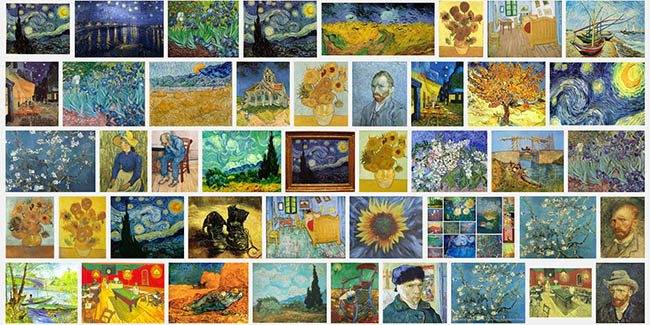 Dynamic Symmetry and Mastering Composition-Vincent van Gogh painting collage